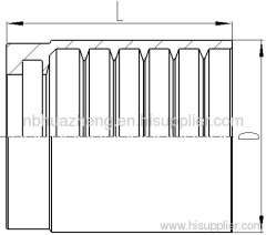 No-Skive Ferrule for SAE 100R2AT/EN 853 2SN Hose