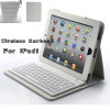 White Folio Leather Case With Bluetooth Keyboard