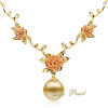 Luxury 18K Gold Necklace with Southsea Pearl and Diamonds