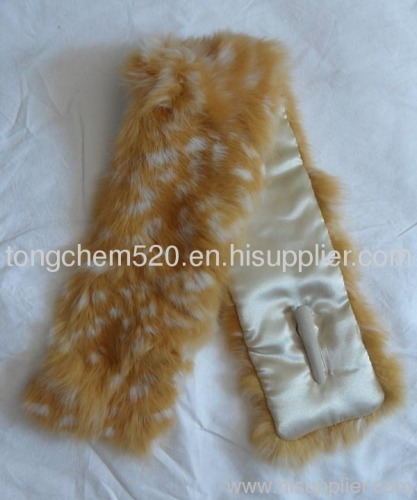 rabbit fur scrap scarf