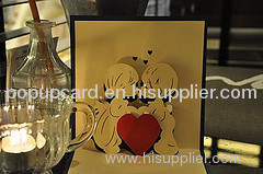 Kiss - Handmade 3D pop-up greeting card