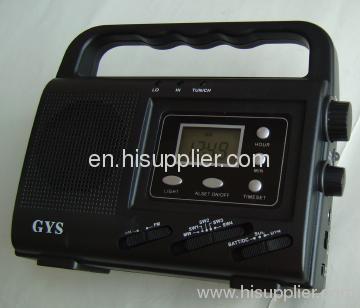 solar lcd radio/solar digital radio