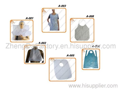 Disposable bib & apron & cape