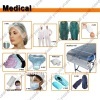 Medical cap & shoecover & gown & gloves & bedsheet