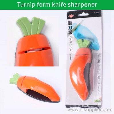 Turnip form knife sharpener