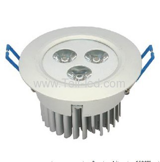 3*1W led downlights with surface white