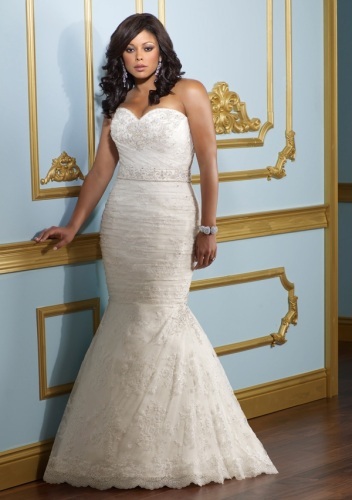 395 Thick Satin Wedding Dress