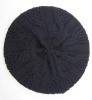 grey acrylic knitting hat