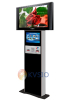 Dual screen ticketing kiosk