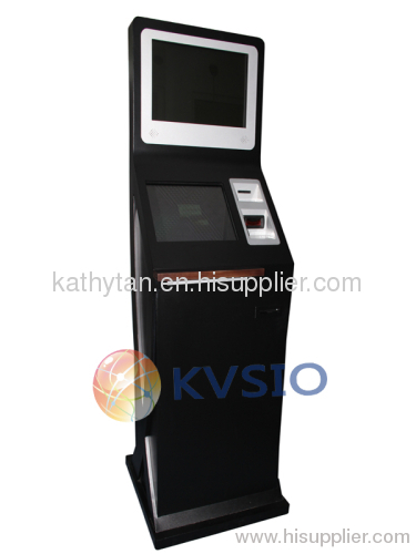 Dual screen card issuing kiosk