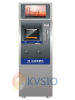 Dual screens cash accepting and dispensing machine