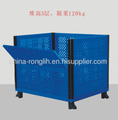 Easy assembly Plastic storage container ( Mesh sides container )