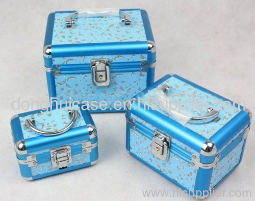 fashional threein one aluminum make up case becauty case cosmetic box