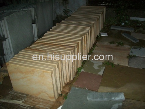 Desert sandstone Rebated tiles 600x400x40-20mm, square edge