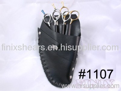 High Quality Black Leather Hairdressing Scissor Holster