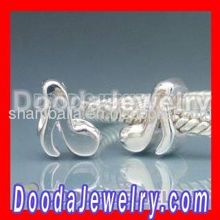 2012 european Sterling Silver Music Note Charm Beads Wholesale
