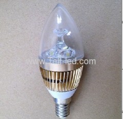 3w Crystal led candle light with E14 /E27/E26 base