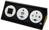 Tabletop socket outlet with multimedia sockets