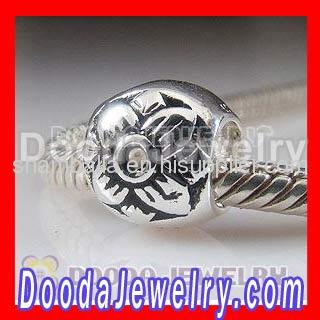 Silver european Flower Charm Beads Wholesale