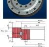 single row four point contact ball slewing bearing with none geard