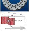 single row four point contact ball slewing bearing with external gear