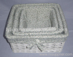 storage willow basket with liner