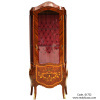 Classy Marquetry Louis XV style 'Bombe' Vitrine