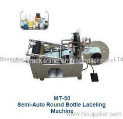 MT-50 semi-automatic round bottle labeling machine