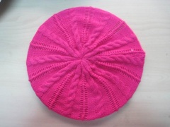100%acrylic fashion solid knitted hats