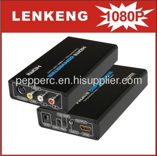 Composite video / S-Video + Stereo Audio to HDMI 1080p scaler