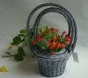 flower willow basket