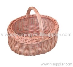 cheap wicker shopping handle basket