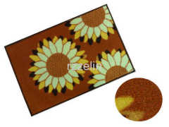 Sunflower polyester printed carpet mats