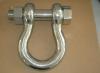 Stainless steel bow shackle with safty bolt