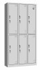 Six door steel locker