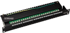 CAT3 25 ports black networking Patch Panel