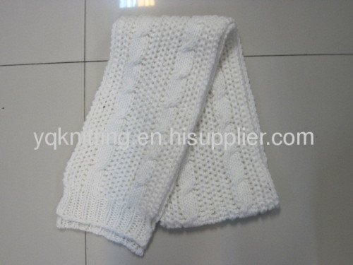 ladies acrylic knitted scarf