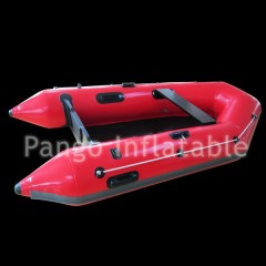 Red inflatable motor boats