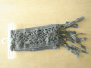 Fashion lady cashmere knitted fringe scarf