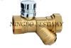 Brass magnetic strainer lockable ball valve
