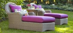 rattan sun loungers