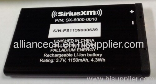 SiriusXM Lynx Battery SX-6900-0010 PA-XM03