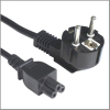 Schuko plug with C5 connector