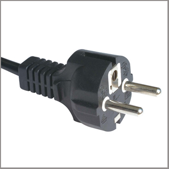 European Straight Plug Schuko supply cordset