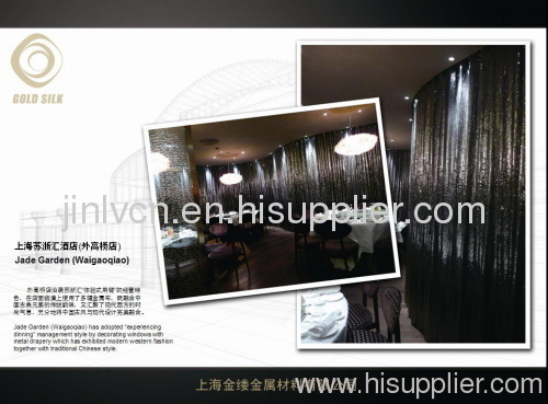 shimmering metallic cloth/metal fabric curtain