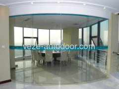 Automatic curved sliding doors