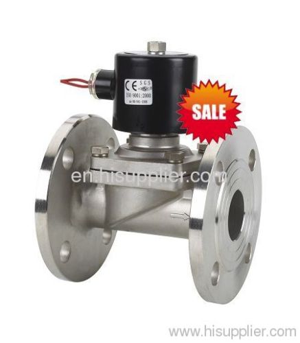 2 way SUS 304 flange water air oil weark acid and alkali Pneumatic magnetic valve