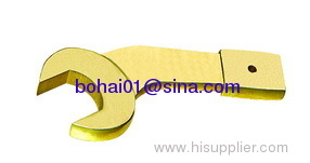 striking open end wrench,non sparking bent slogging open end wrench,bent striking open end wrench