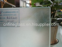 Acid etched frosted glass
