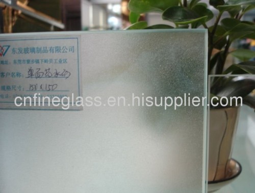 Acid etched frosted glass